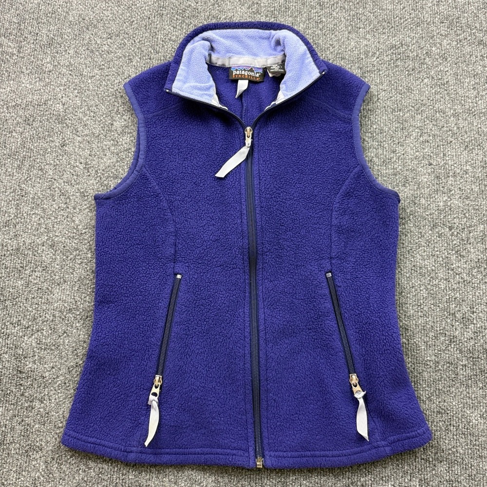 Patagonia Synchilla Fleece Vest Womens XS Purple Full Zip Sleeveless Jacket